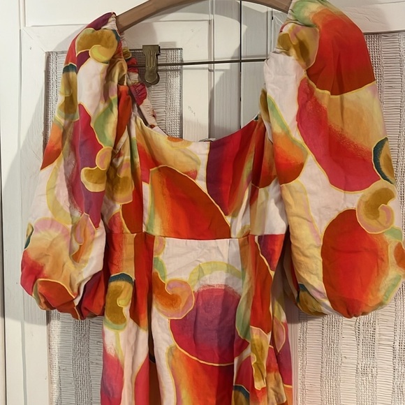 Farm Rio Cashew Juice Midi Dress size m - Picture 4 of 8